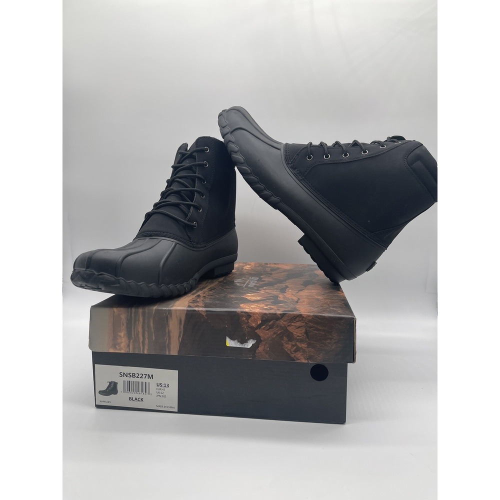 Tried On NortiV8 Duck Boots SNSB227M Black Snow / Rain Boots Size 13